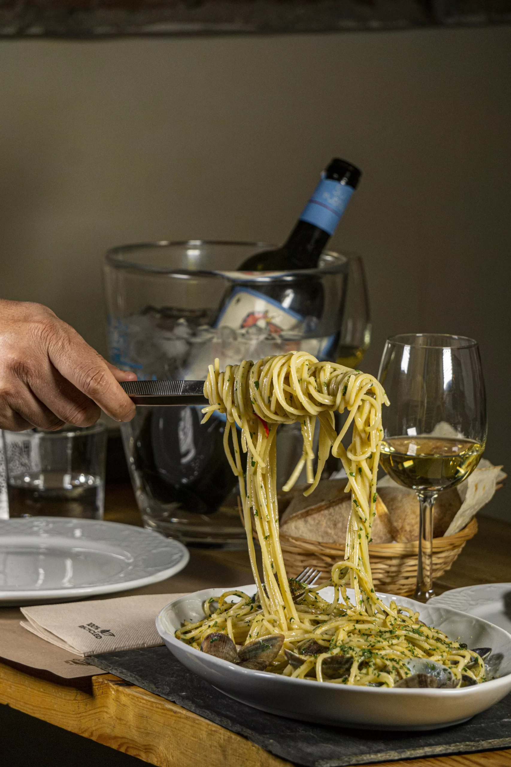 Fotografia profesional gastronómica spaghetti
